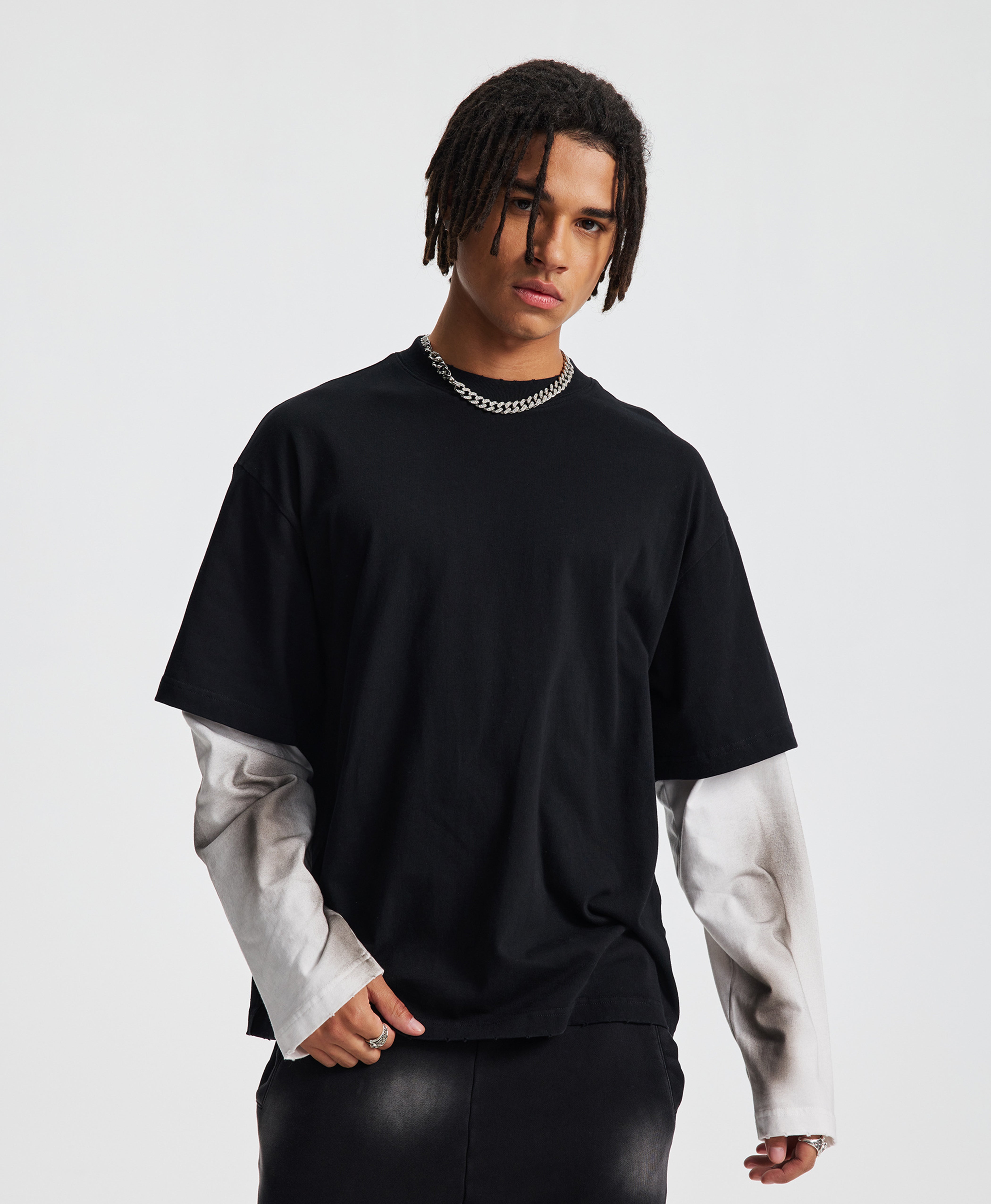 Austhic DOUBLE LAYER STREET TEE
