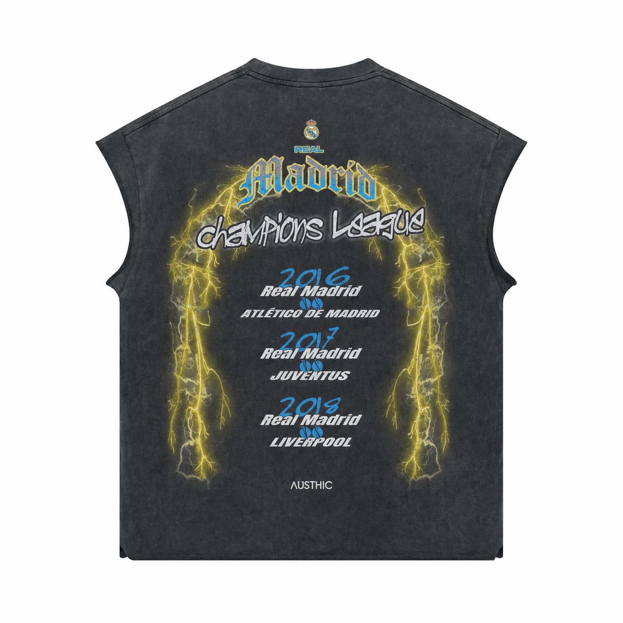 REAL MADRID 3 PEAT MUSCLE TEE