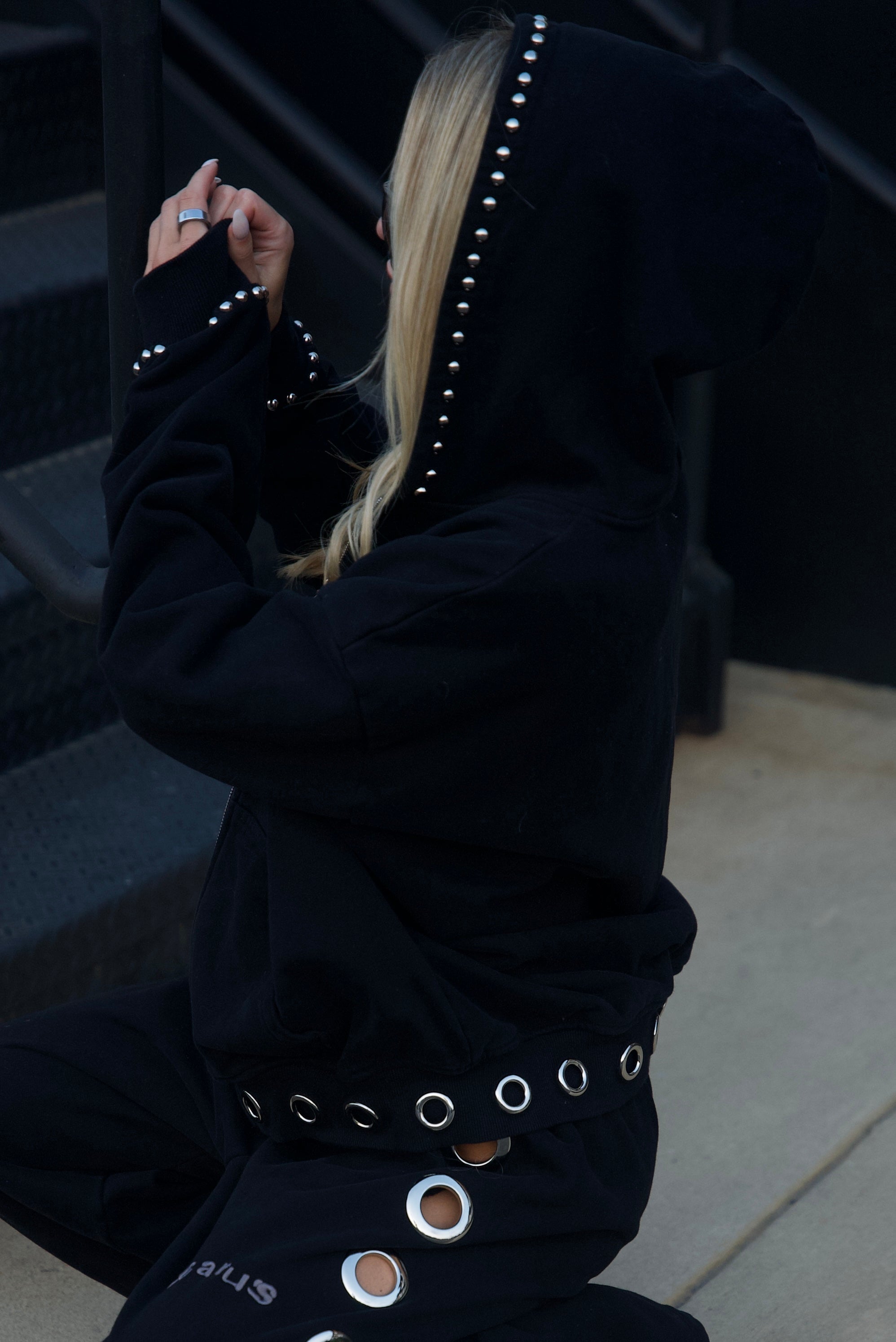 Eyelet & Stud Sweatshirt