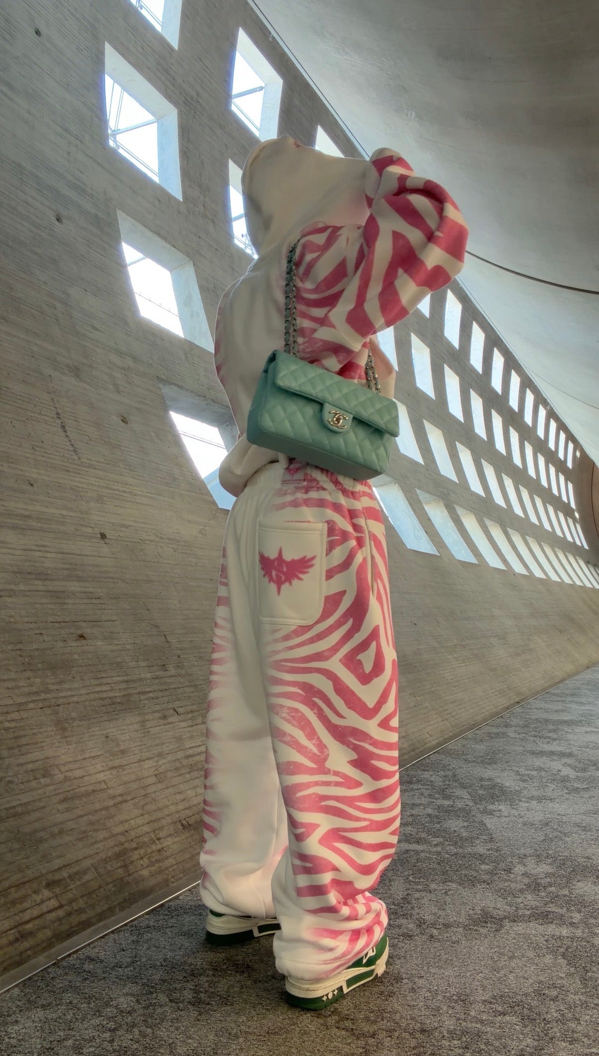 Pink Zebra Blanket Sweatpants