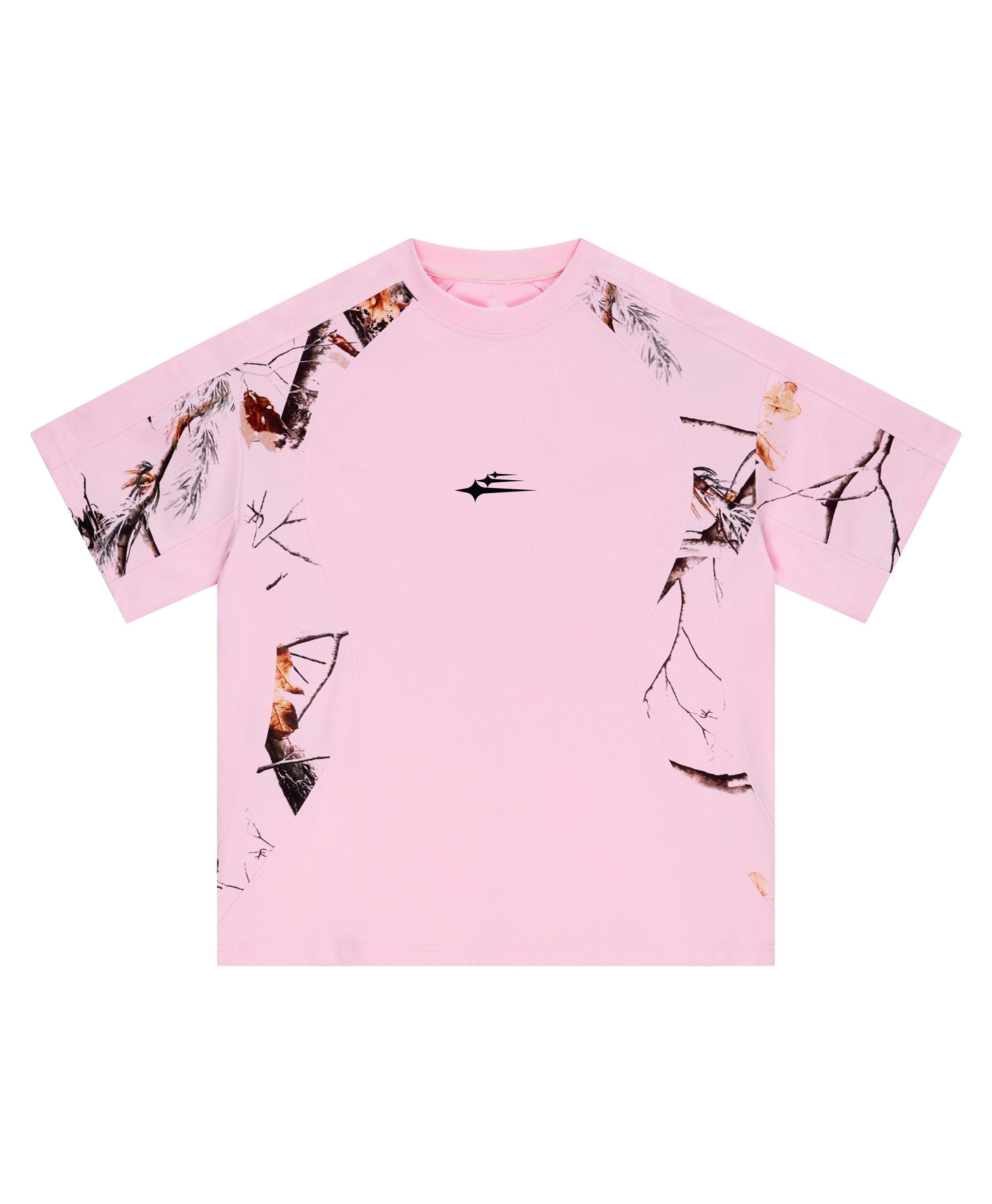 ATHENTIQ PINK CAMO PANEL TEE