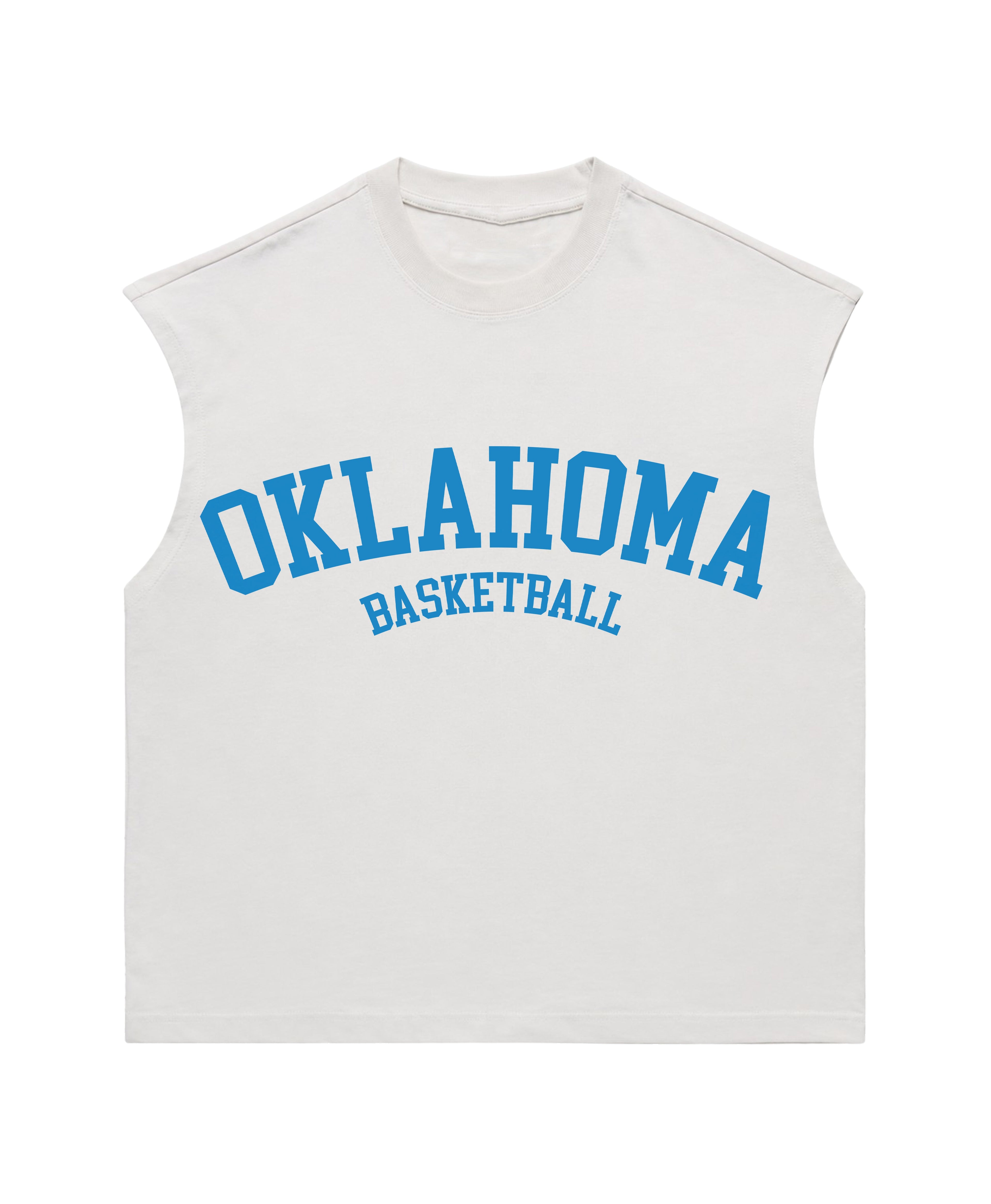 OKLAHOMA BBALL MUSCLE TEE