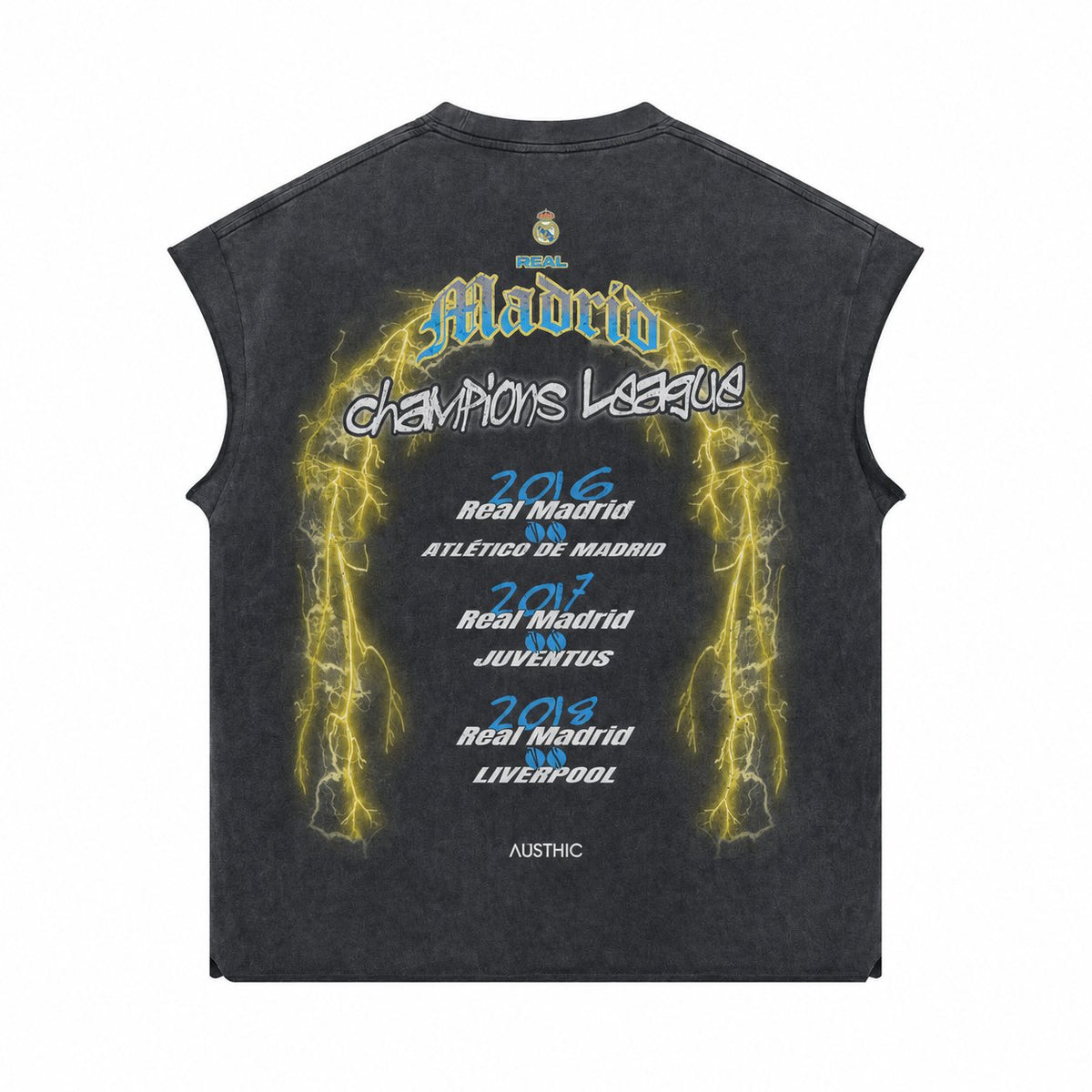 REAL MADRID 3 PEAT MUSCLE TEE