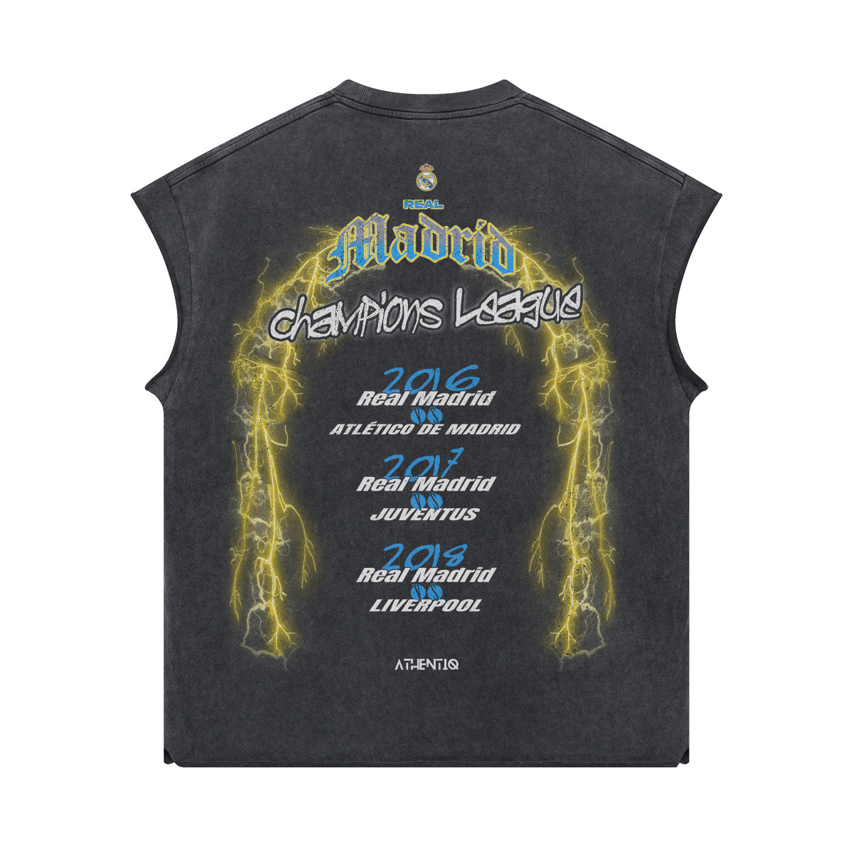 REAL MADRID 3 PEAT MUSCLE TEE