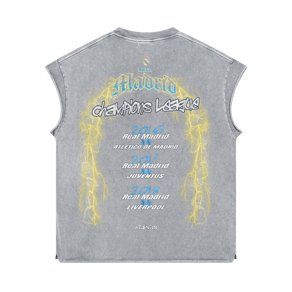 REAL MADRID 3 PEAT MUSCLE TEE