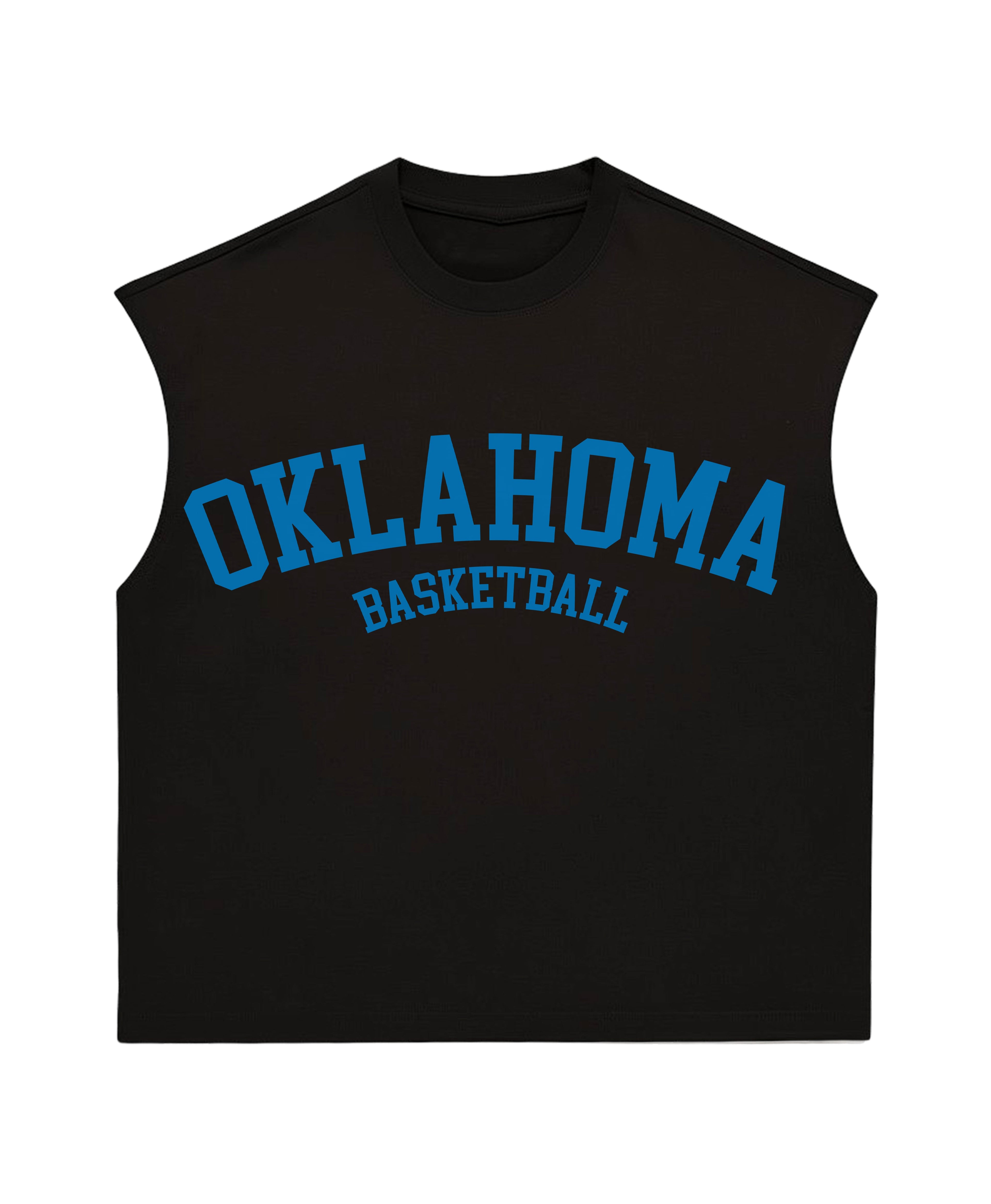 OKLAHOMA BBALL MUSCLE TEE