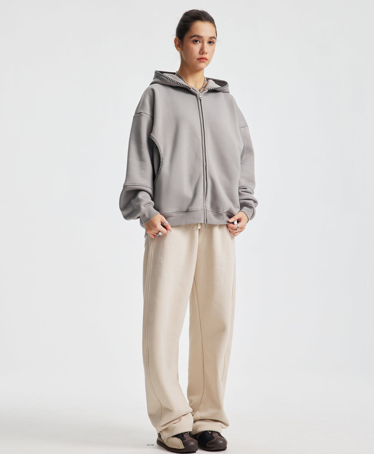 Austhic  SHADOWLINE ZIP HOODIE