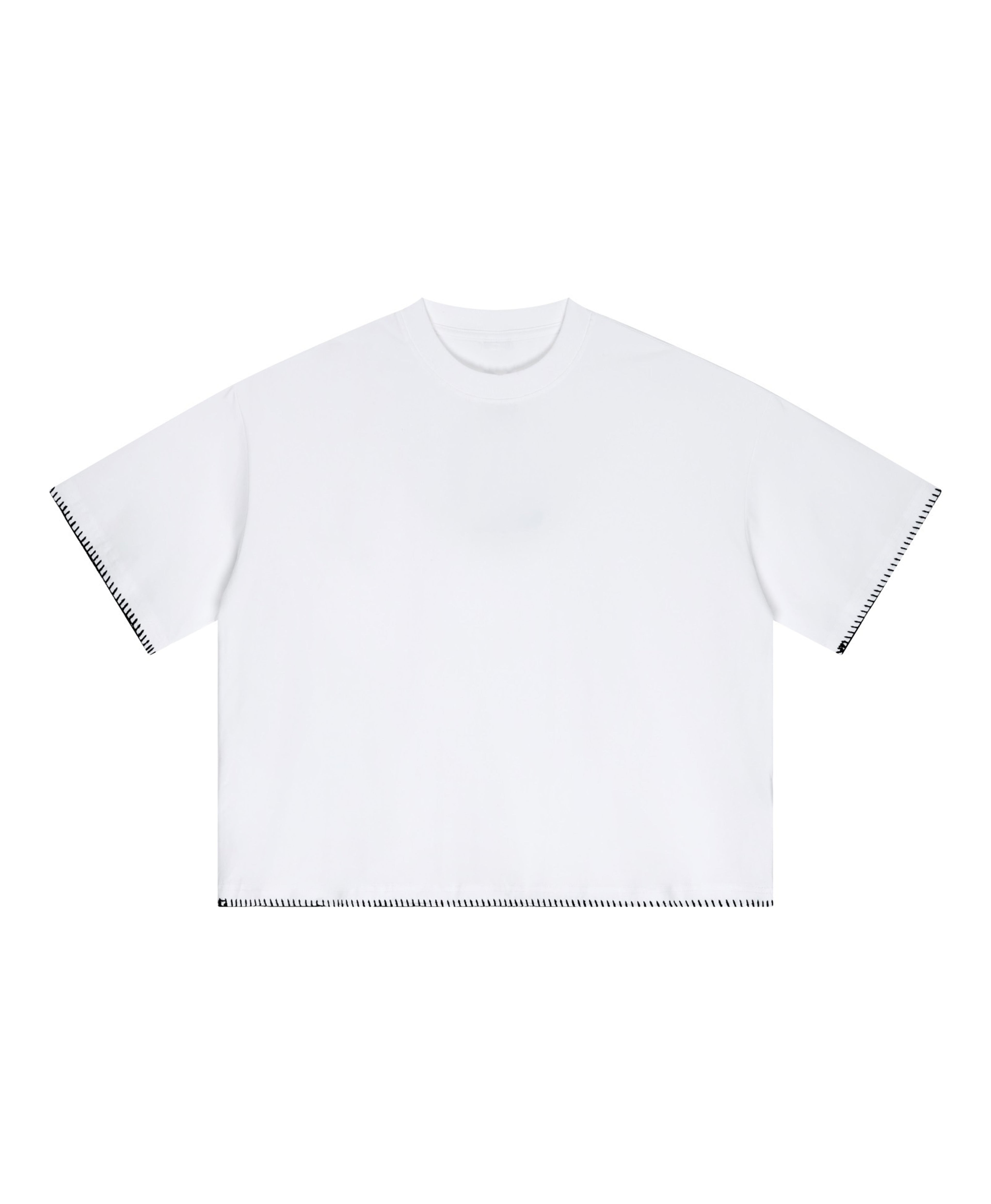 ATHENTIQ PREMIUM BLACK STITCHED BOXY TEE
