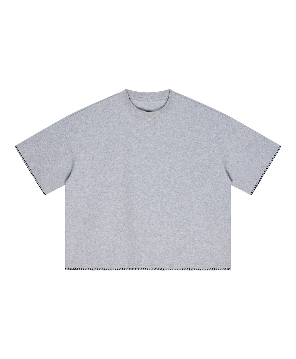 ATHENTIQ PREMIUM BLACK STITCHED BOXY TEE