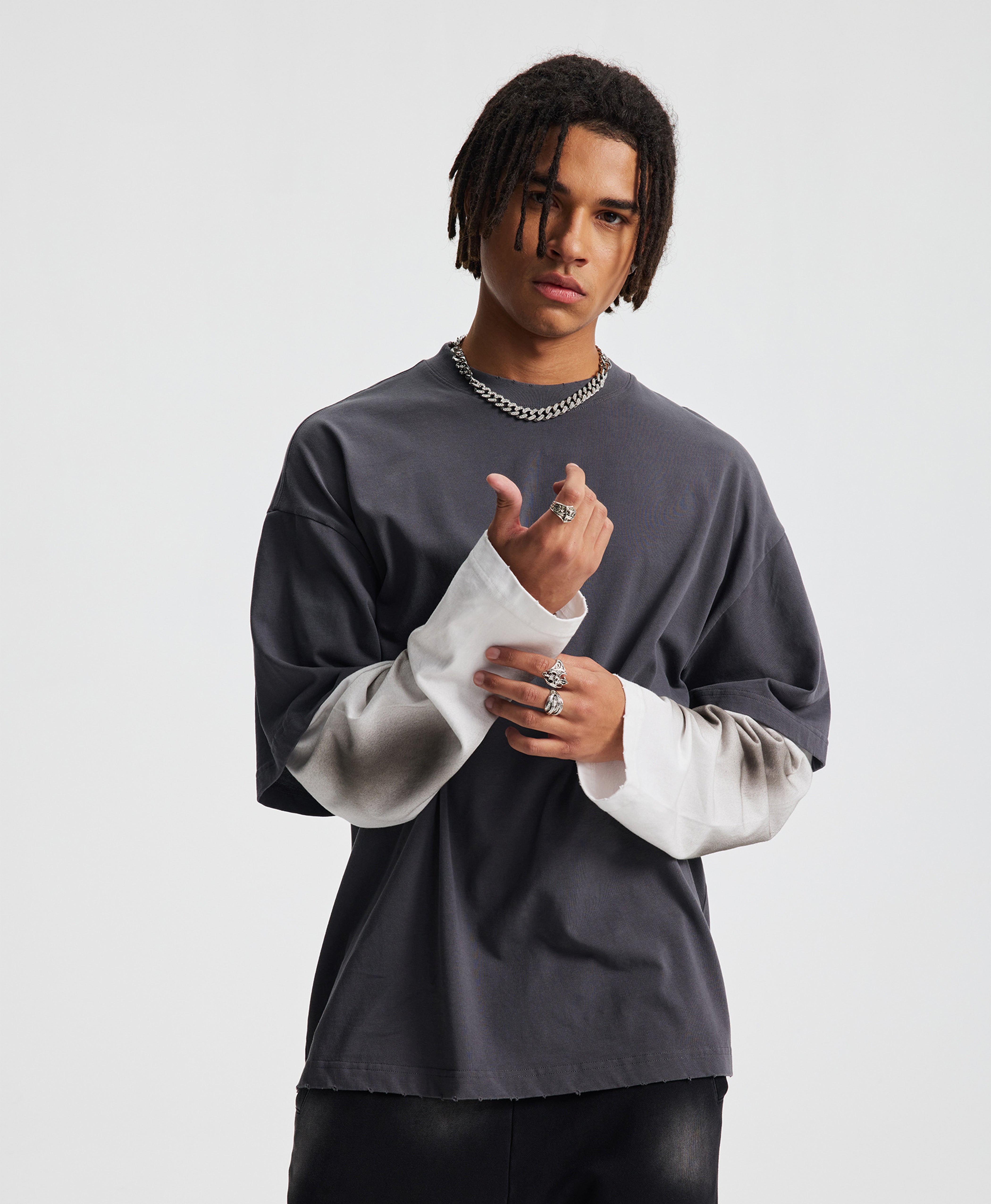Austhic DOUBLE LAYER STREET TEE