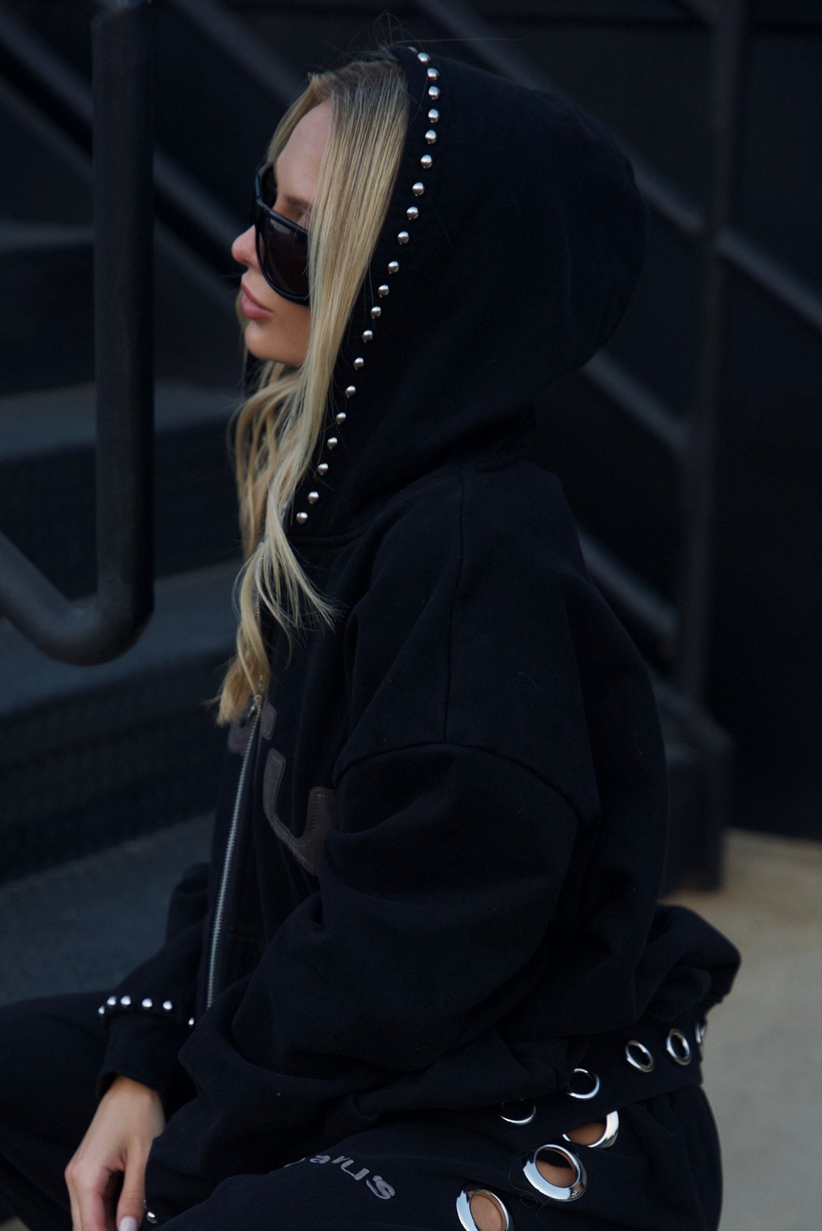 Eyelet & Stud Sweatshirt