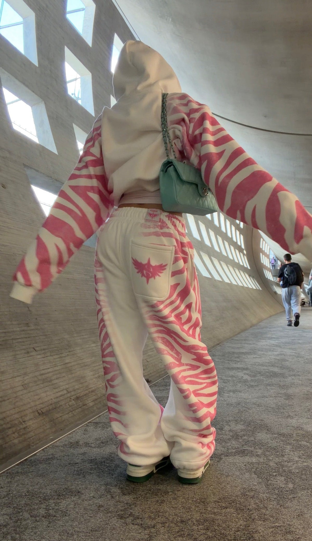 Pink Zebra Blanket Sweatpants
