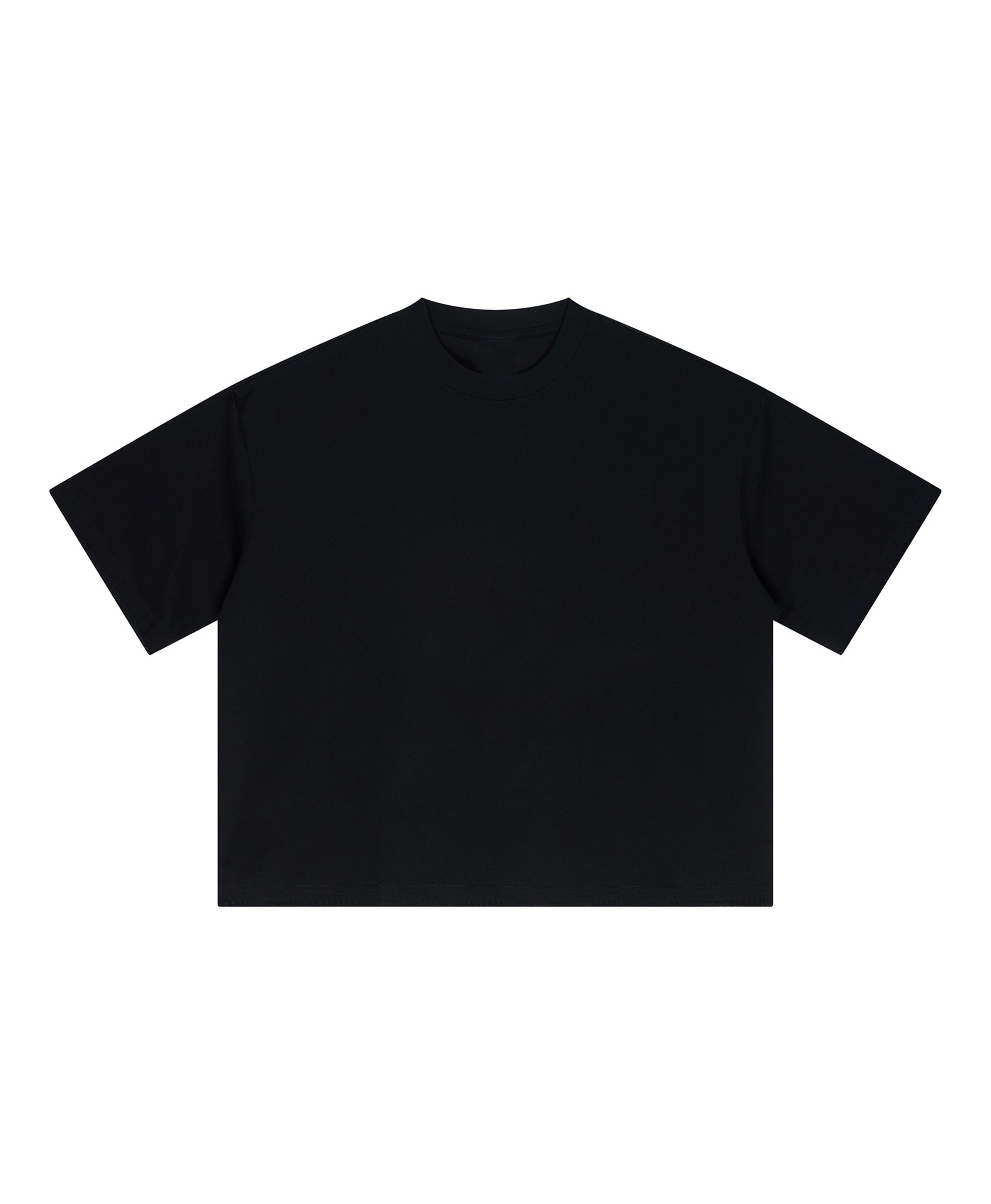 ATHENTIQ PREMIUM BLACK STITCHED BOXY TEE